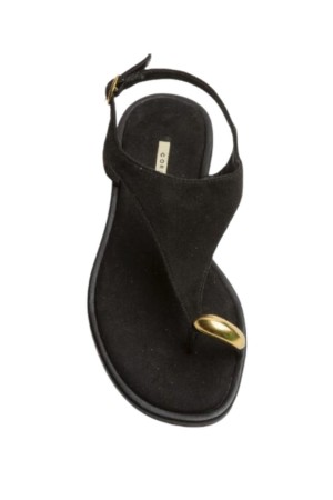 sandalias planas corina m6442 NEGRO