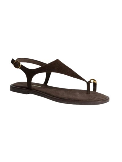 sandalias planas corina m6442 MARRON OSCURO