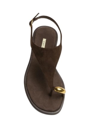 sandalias planas corina m6442 MARRON OSCURO