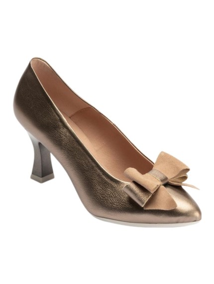 zapatos de salon pitillos bronce 11192