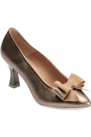 zapatos de salon pitillos bronce 11192