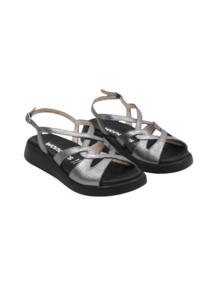 sandalias cuña wonders mar 50 plomo c-6550 2