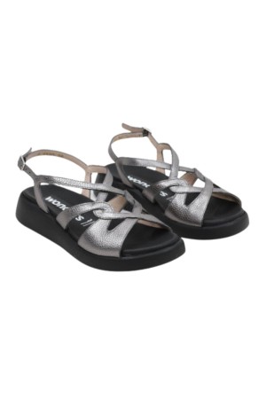sandalias cuña wonders mar 50 plomo c-6550
