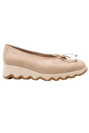 zapatos cuña wonders sauvag beige c-7621