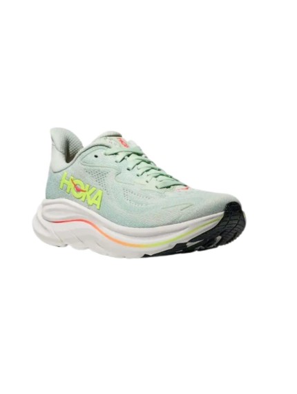 deportivos running hoka clifton 10 verde agua 1162031sls
