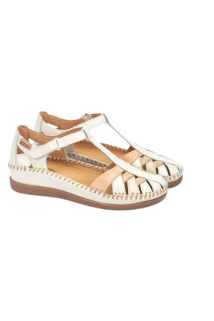 sandalias cuña pikolinos cadaques nata w8k-0705c1