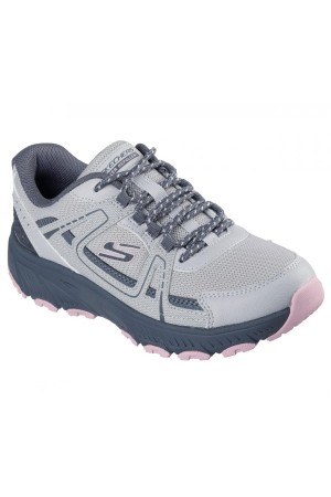 deportivos fitness skechers hillcrest gris-rosa 180296