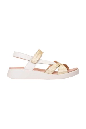 sandalias cuña wonders platino c-6552
