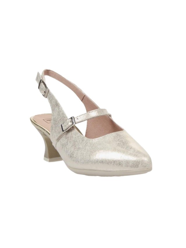 zapatos de salon pitillos oro 11183