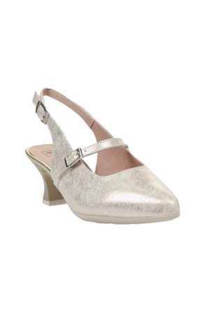 zapatos de salon pitillos oro 11183
