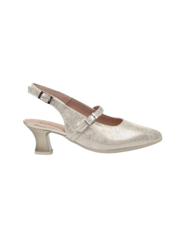 zapatos de salon pitillos oro 11183