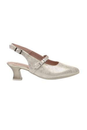 zapatos de salon pitillos oro 11183