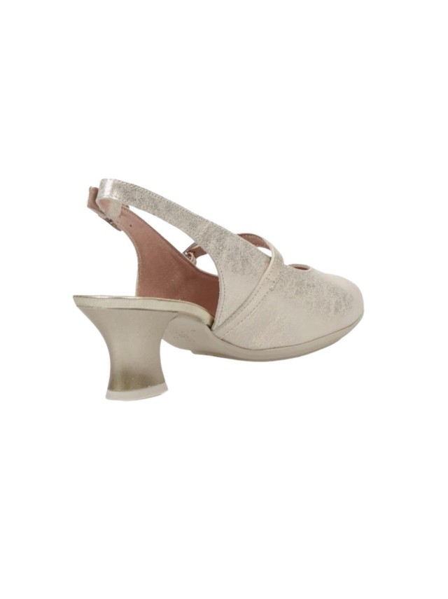 zapatos de salon pitillos oro 11183