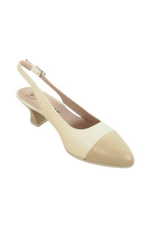 zapatos de salon pitillos taupe-crema 11189