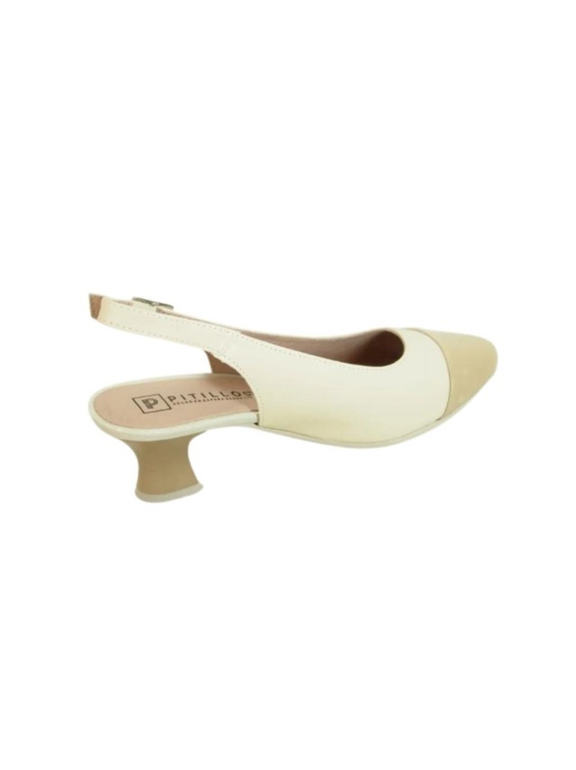 zapatos de salon pitillos taupe-crema...