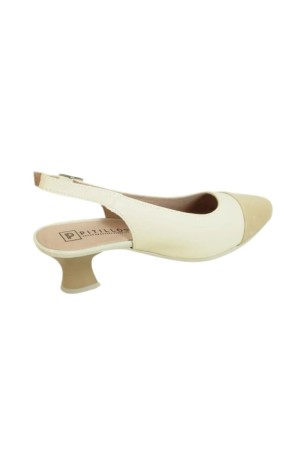 zapatos de salon pitillos taupe-crema 11189