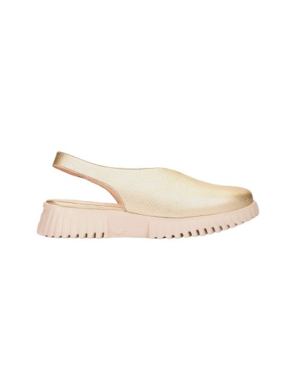 sandalias cuña wonders flexfly 11  platino a-4411