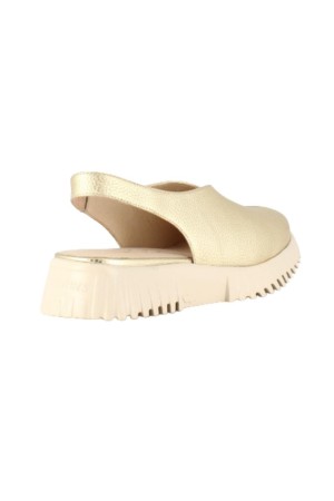 sandalias cuña wonders flexfly 11  platino a-4411