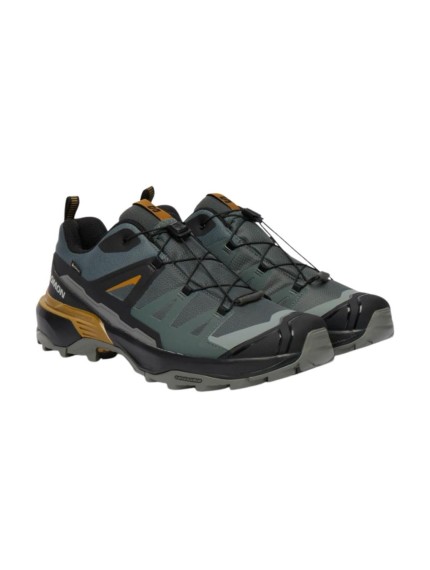 deportivos trekking salomon x ultra 360 gtx negro-verde... 2