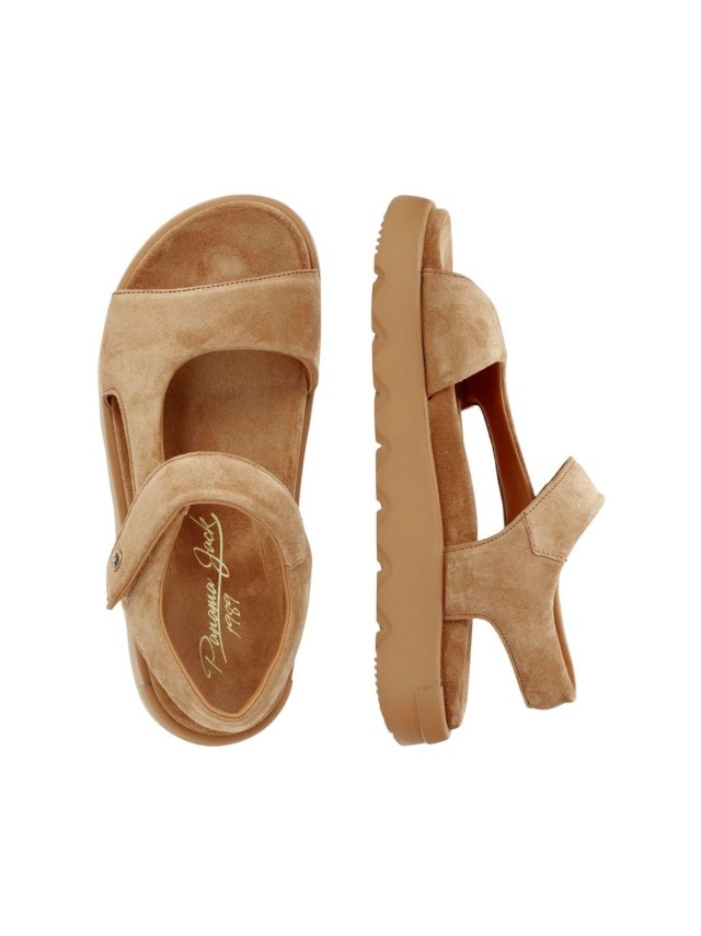 sandalias planas panama jack cuero...