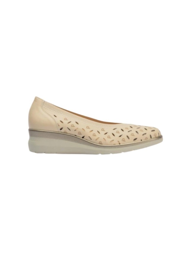zapatos de salon pitillos crema 11070