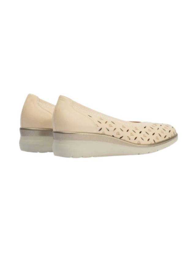 zapatos de salon pitillos crema 11070