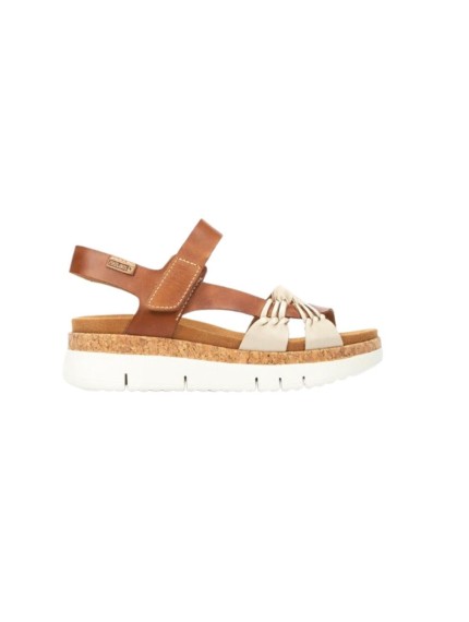 sandalias cuña pikolinos palma marfil-brandy w4n-0968c1
