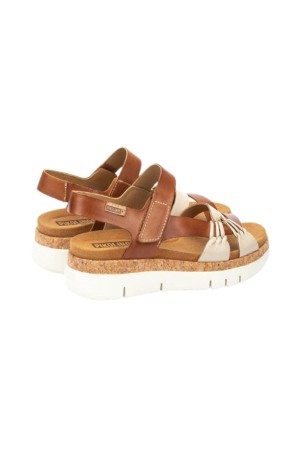 sandalias cuña pikolinos palma marfil-brandy w4n-0968c1