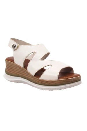 sandalias cuña 48horas crema 612403