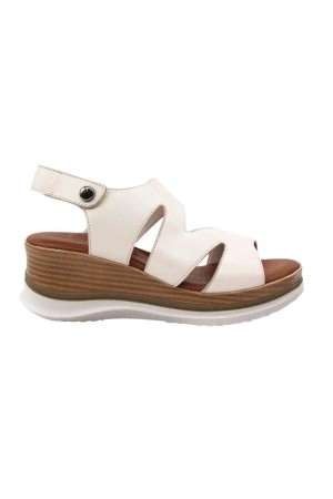 sandalias cuña 48horas crema 612403