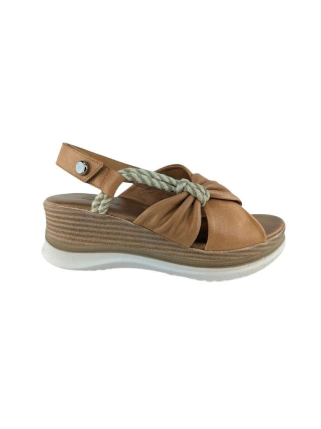 sandalias cuña 48horas cuero 612406