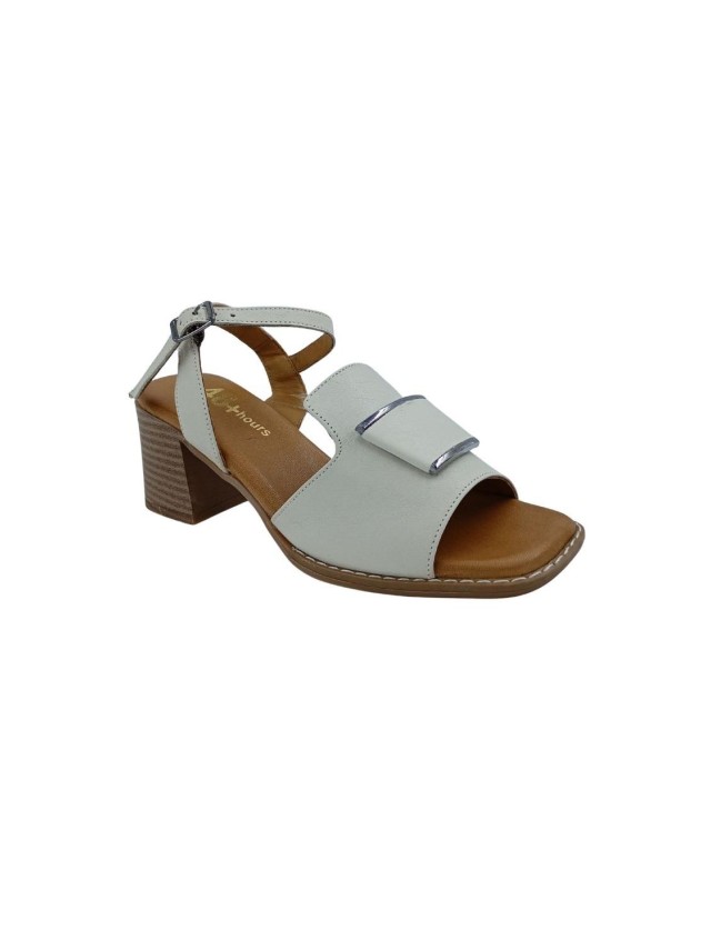 sandalias tacon 48horas crema 615905