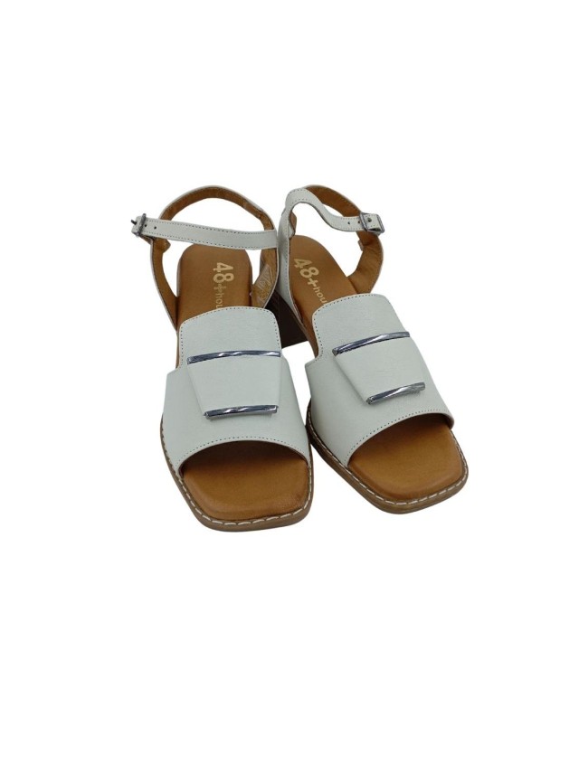 sandalias tacon 48horas crema 615905
