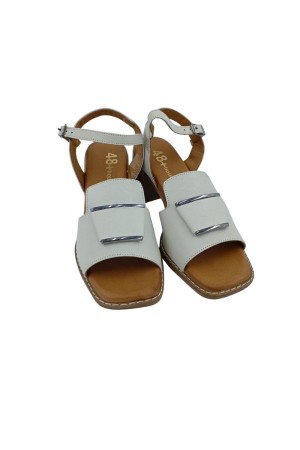 sandalias tacon 48horas crema 615905