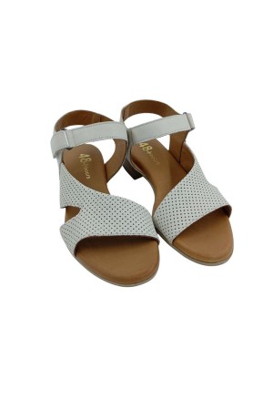 sandalias tacon 48horas crema 615705