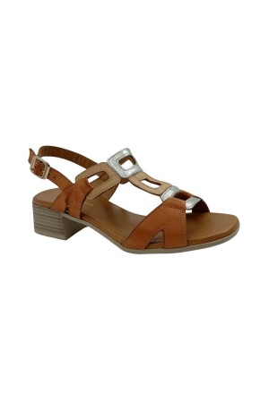 sandalias tacon 48horas cuero-oro 615604