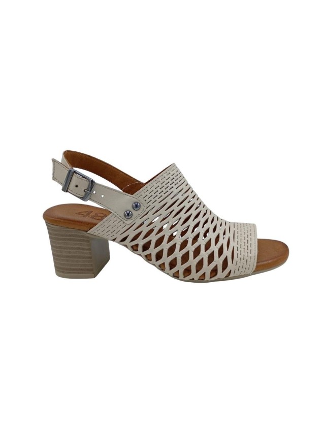 sandalias tacon 48horas hueso 615102
