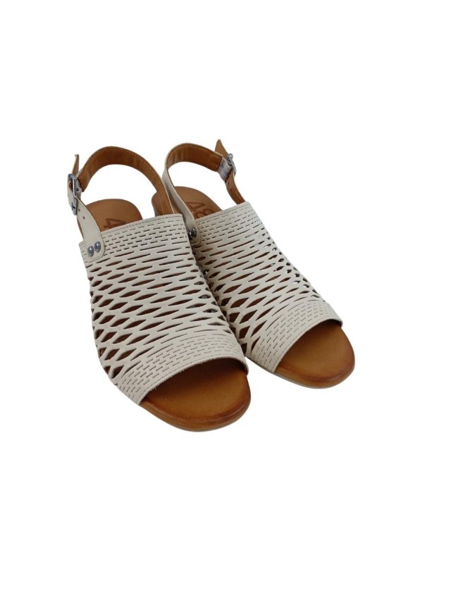 sandalias tacon 48horas hueso 615102