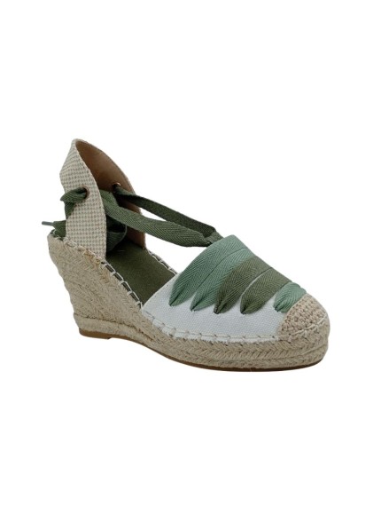 alpargatas de esparto leonali nk512 VERDE AGUA