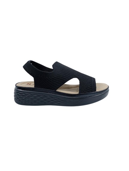 sandalias cuña lolofa gx1686 NEGRO 2