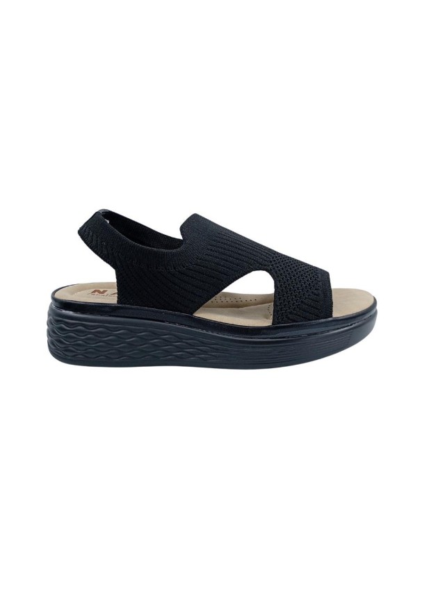sandalias cuña lolofa gx1686 NEGRO