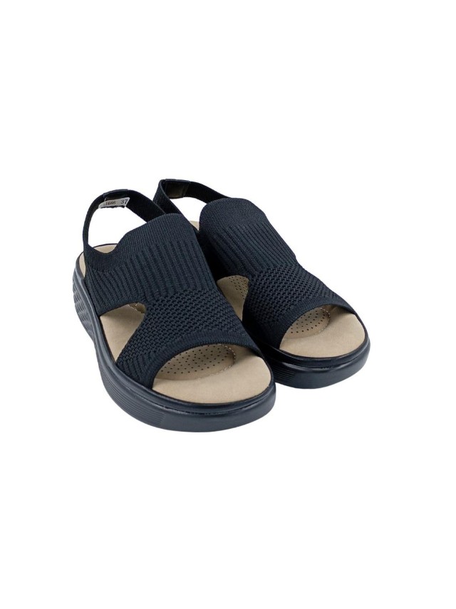 sandalias cuña lolofa gx1686 NEGRO