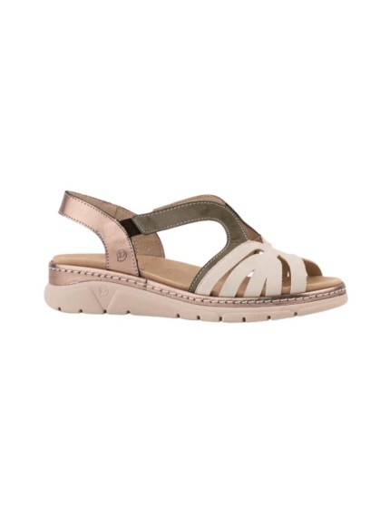 sandalias cuña leyland platino-vede 3376