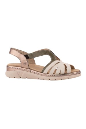 sandalias cuña leyland platino-vede 3376