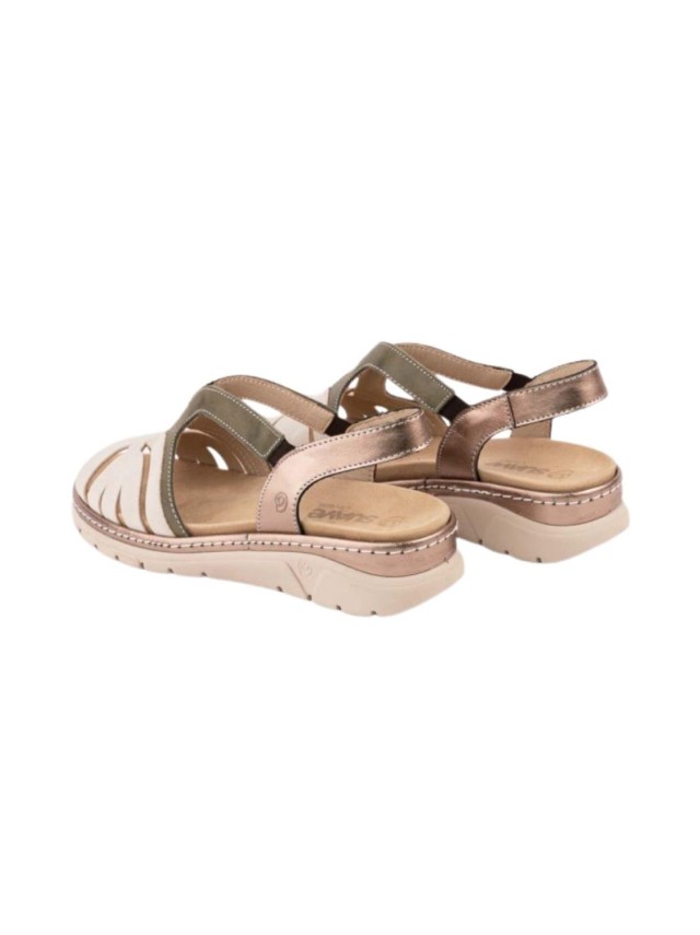 sandalias cuña leyland platino-vede 3376