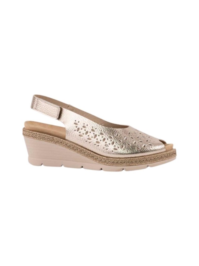 sandalias cuña leyland champan 3054