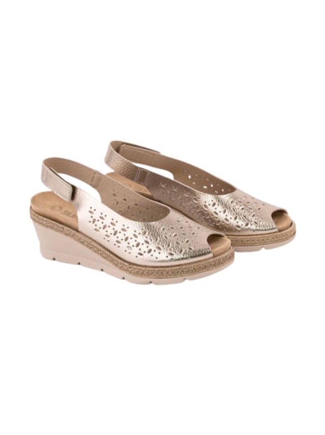 sandalias cuña leyland champan 3054