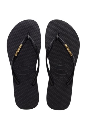 chanclas flop shoes slim logo negro-oro 4119875