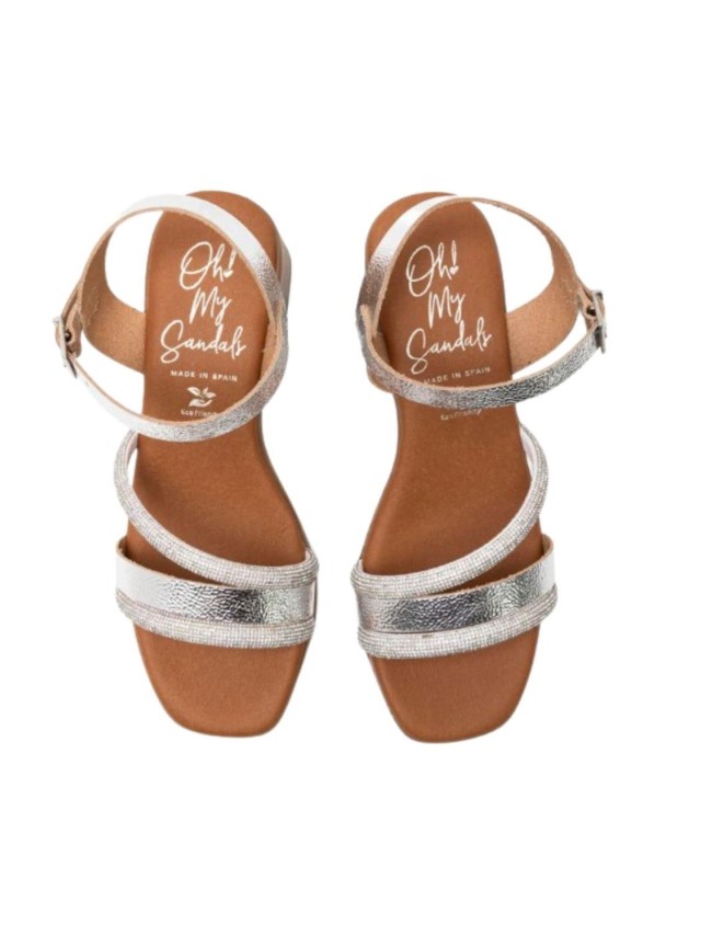 sandalias tacon sandals 5905 PLATA