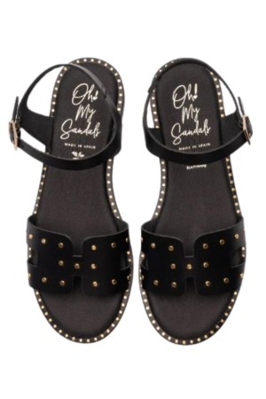 sandalias planas sandals negro 5841